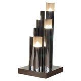 Lampada da tavolo a tubi cromati di VM Designer, anni '70